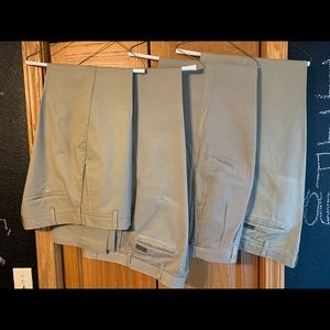 4 pair Men’s khaki boot cut dress slacks